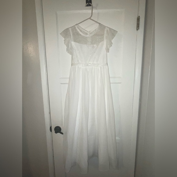 NEW Baptism Flower Girl First Communion Formal Girls White Dress - Picture 1 of 7